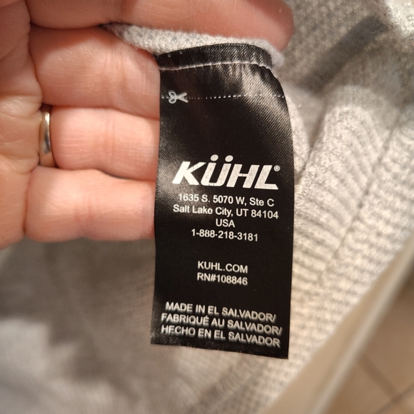 SOLD Kuhl Women's Gray Petra Thermal Waffle Knit Turtleneck Top Sz XL-Gorpcore - Picture 5 of 7